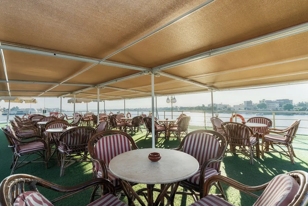 Sun deck of the Orient Nile Romance Nile Cruise Nile cruise